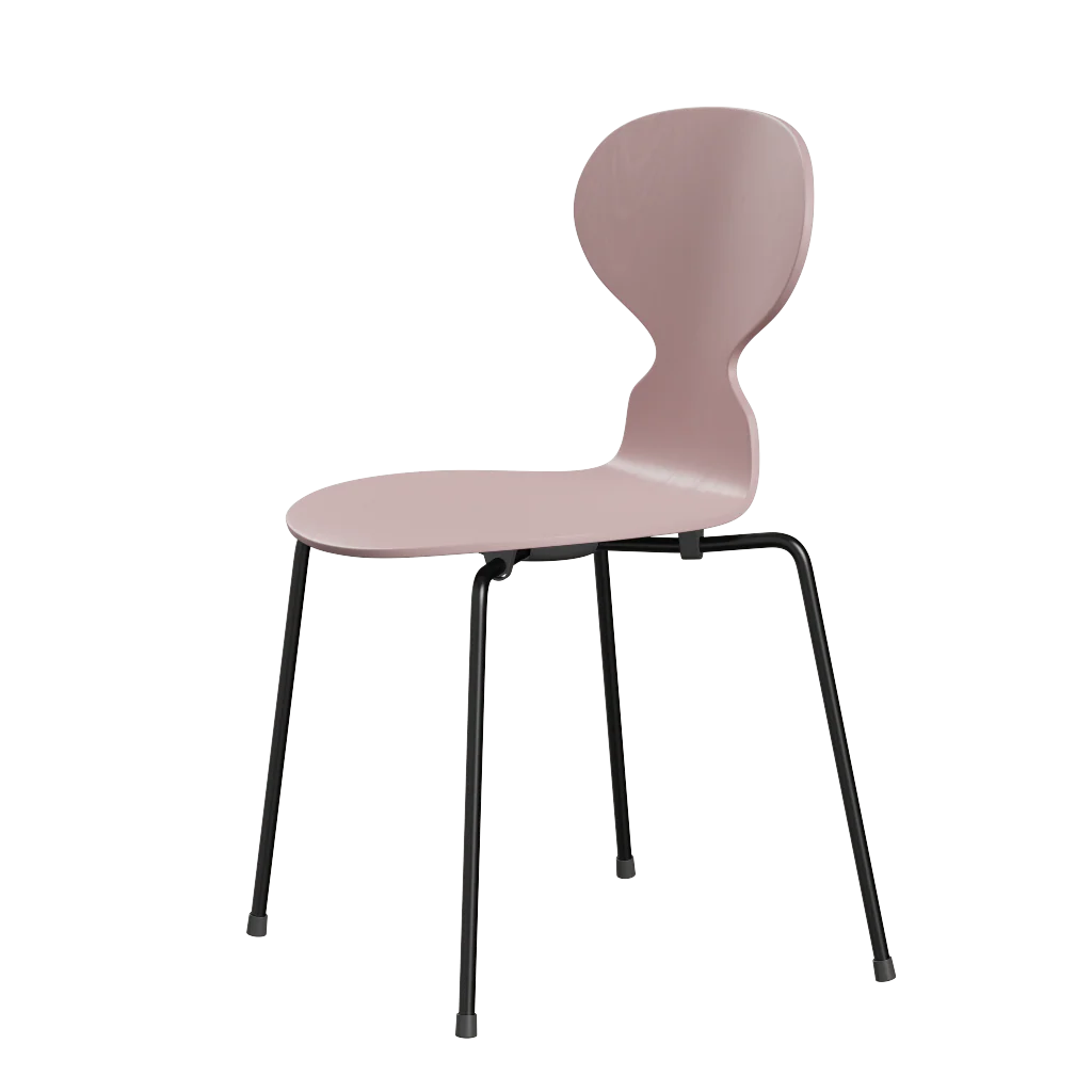 Ant chair des. Arne Jacobsen, 1951 - Pale rose / Black - made by Fritz Hansen - Image 3